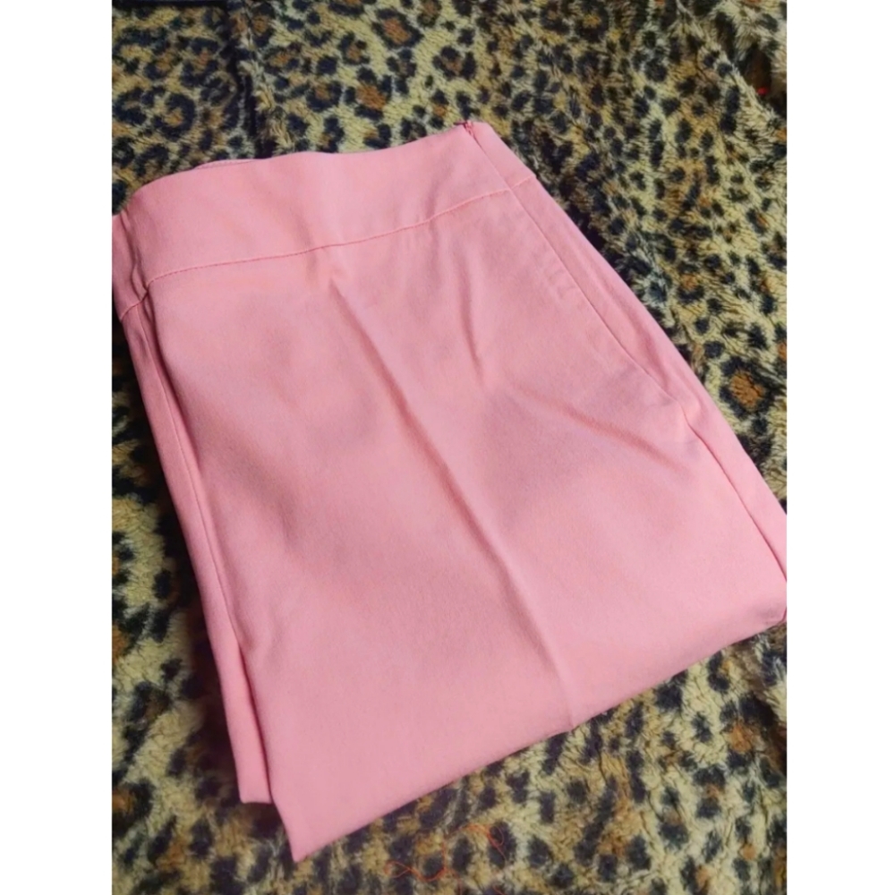 Pink straight legged capris